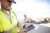 Operator using Airfield Automation on a tablet