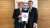 Lucy Knight and Brian Gilvary with the The Times award