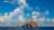 View of Thunder Horse platform and a support vessel in the Gulf of Mexico
