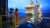 A construction engineer looks across from the drilling platform to the quarters and utilities platform at Clair Ridge, west of the Shetland Islands