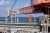 A bp team member walks on the Thunder Horse platform in the Gulf of America, USA 