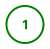 Green circle with the number 1