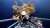 A worker walks down stairs at a platform in the Gulf of Mexico